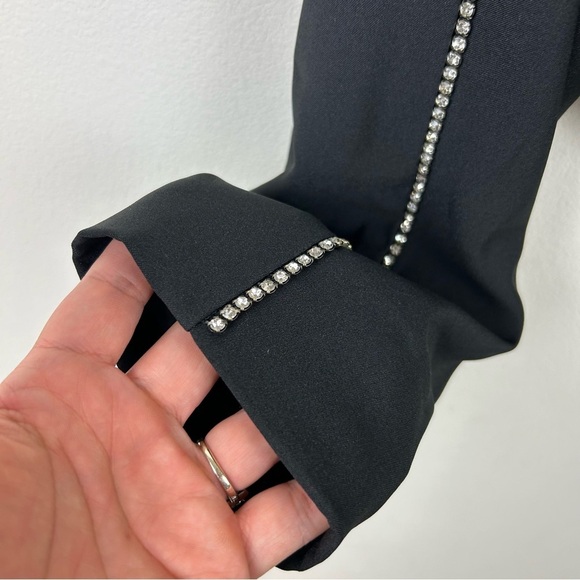 NWT Naked Wardrobe cropped The Statement rhinestone sleeve blazer size: XL - Picture 5 of 11